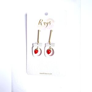 Strawberry jar earrings